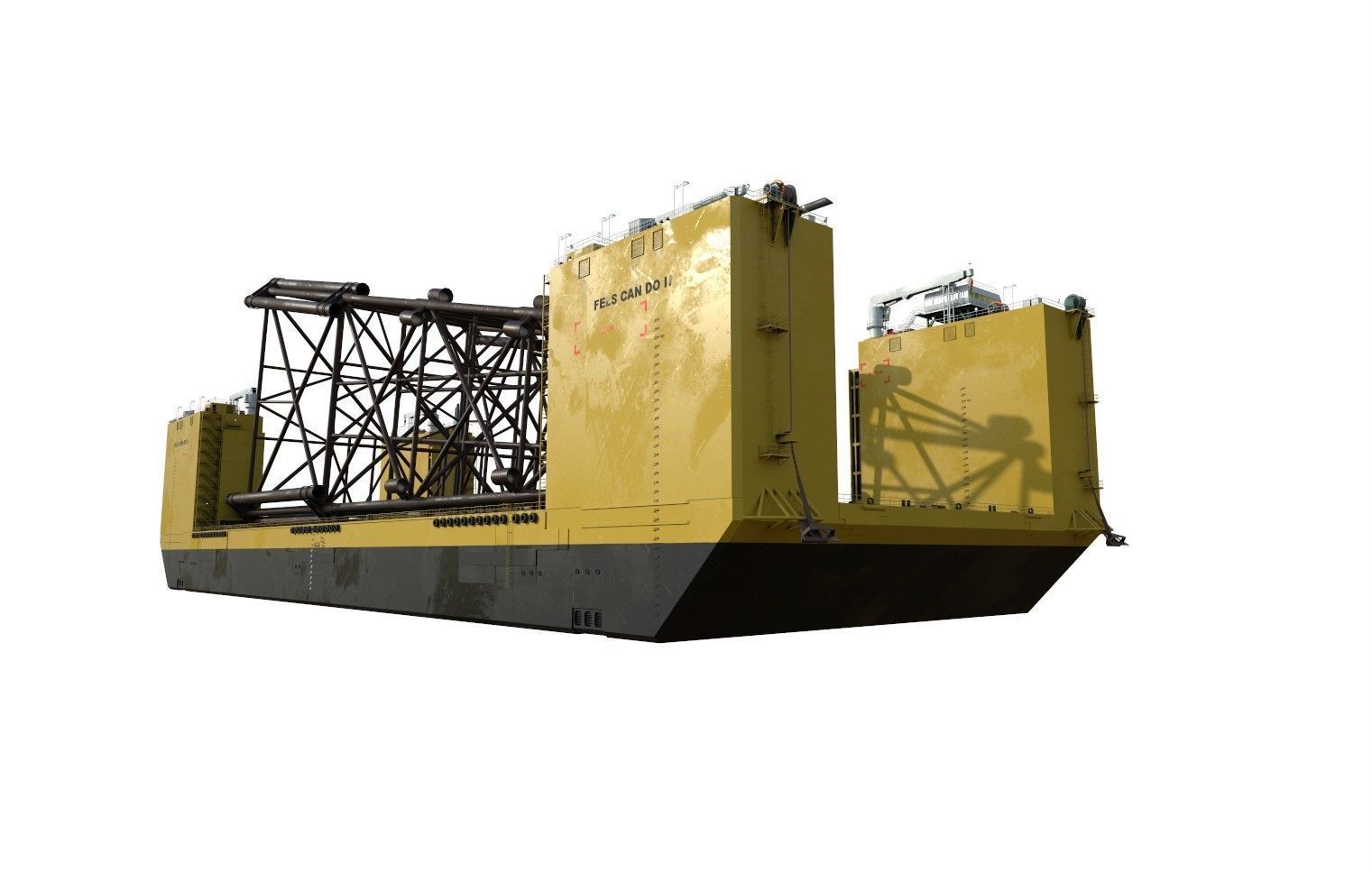 Heavy Lift Carriers barge Low-poly 3D model_3