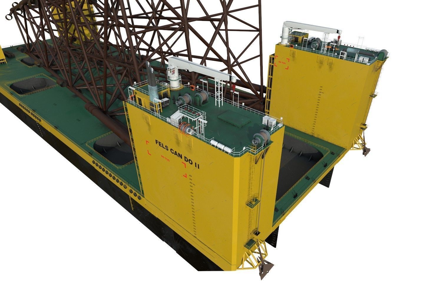 Heavy Lift Carriers barge Low-poly 3D model_8