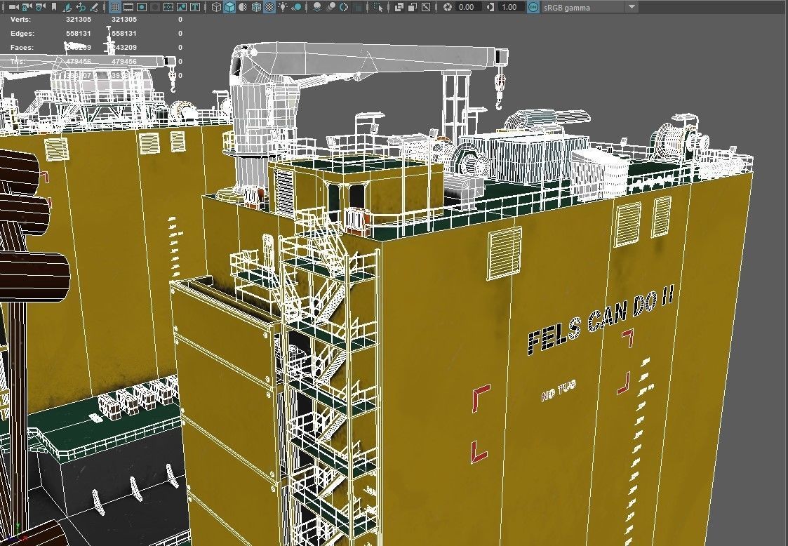 Heavy Lift Carriers barge Low-poly 3D model_6