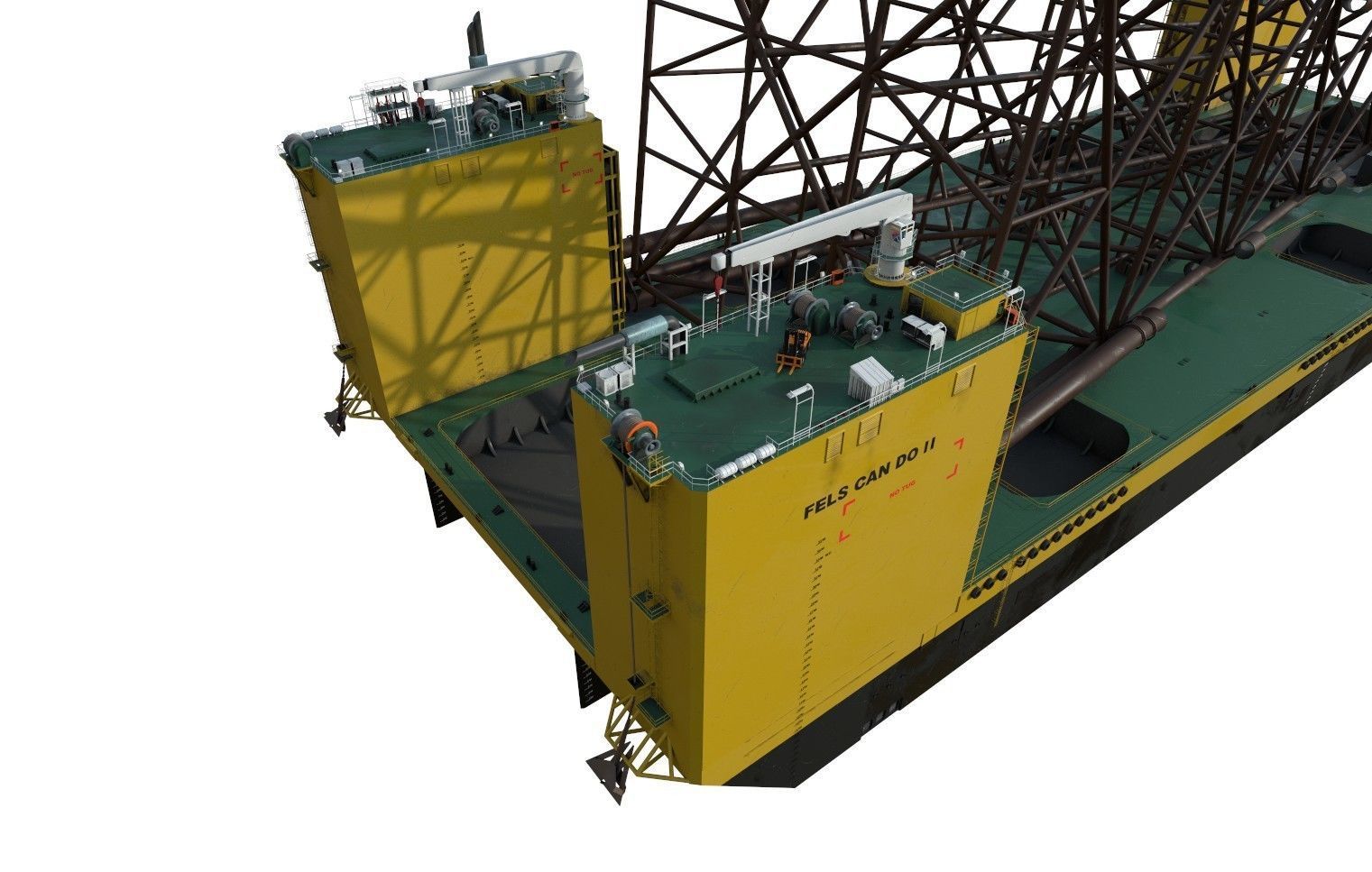 Heavy Lift Carriers barge Low-poly 3D model_10