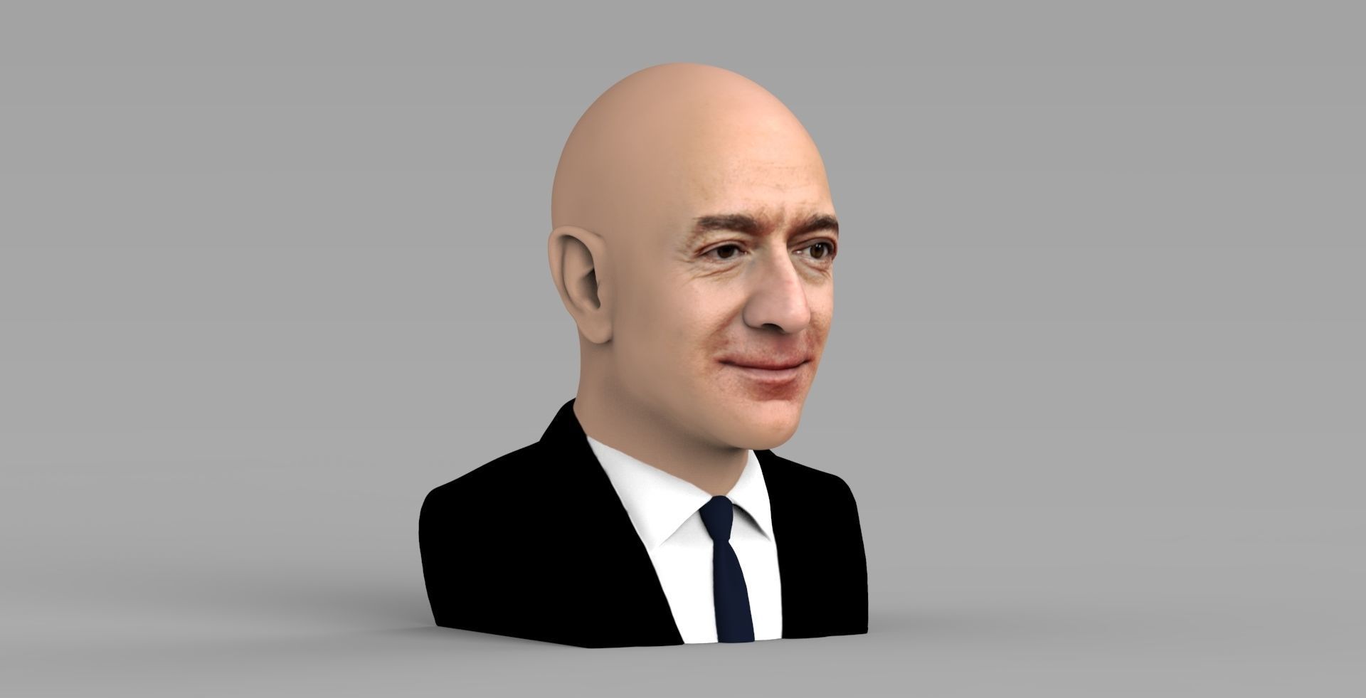Jeff Bezos bust ready for full color 3D printing 3D print model_8