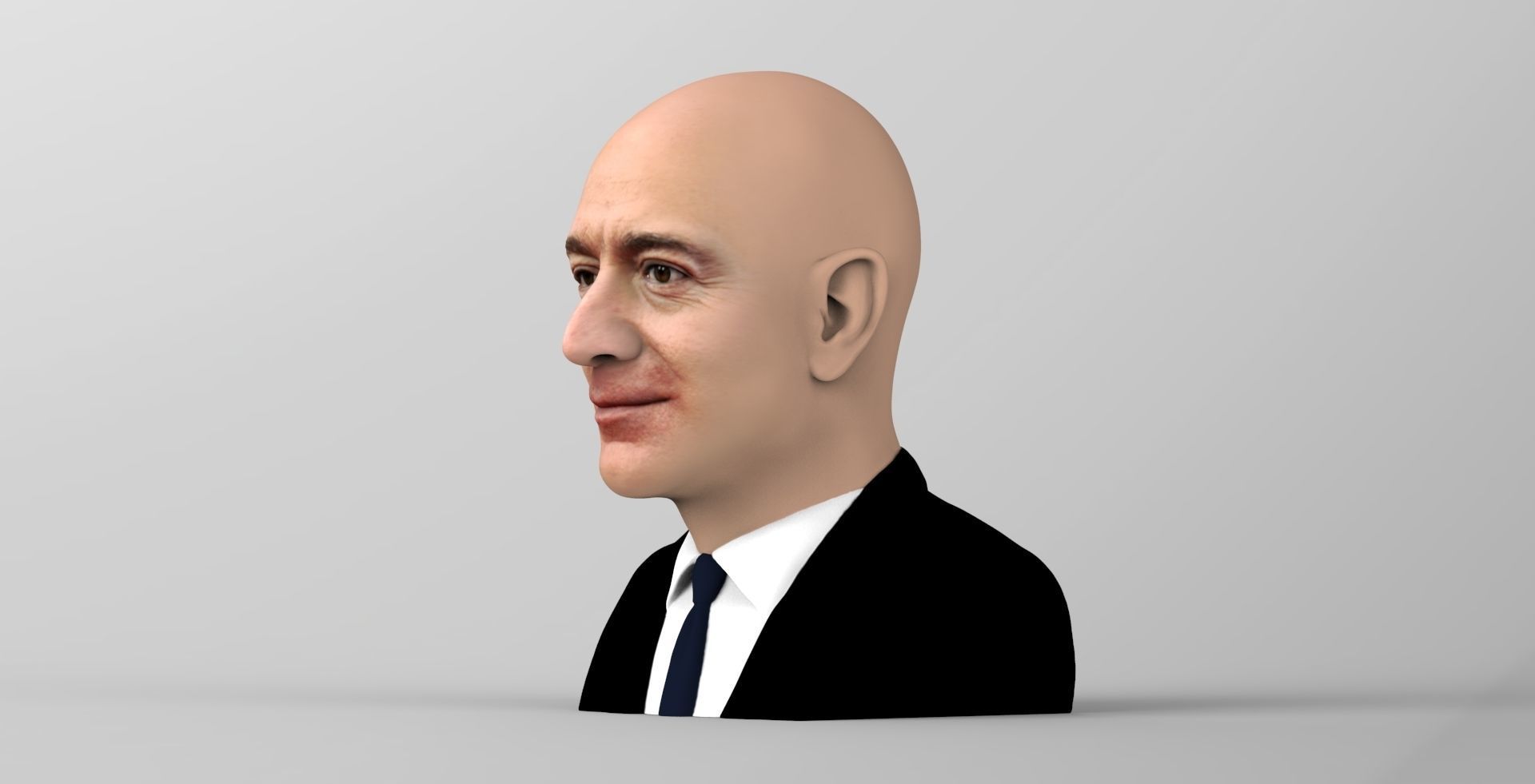 Jeff Bezos bust ready for full color 3D printing 3D print model_2