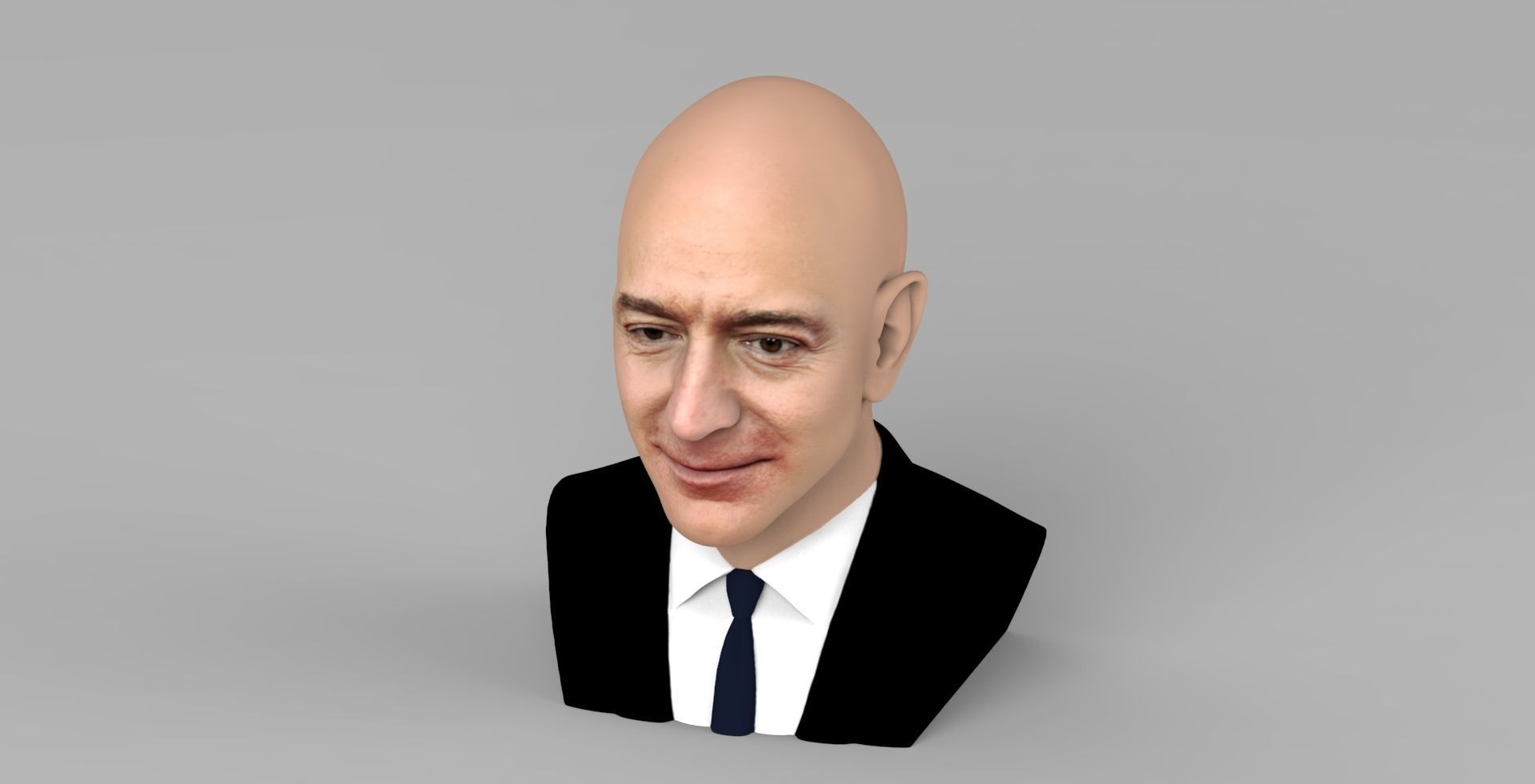 Jeff Bezos bust ready for full color 3D printing 3D print model_11