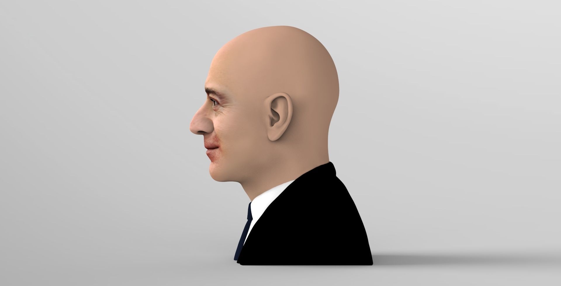 Jeff Bezos bust ready for full color 3D printing 3D print model_3