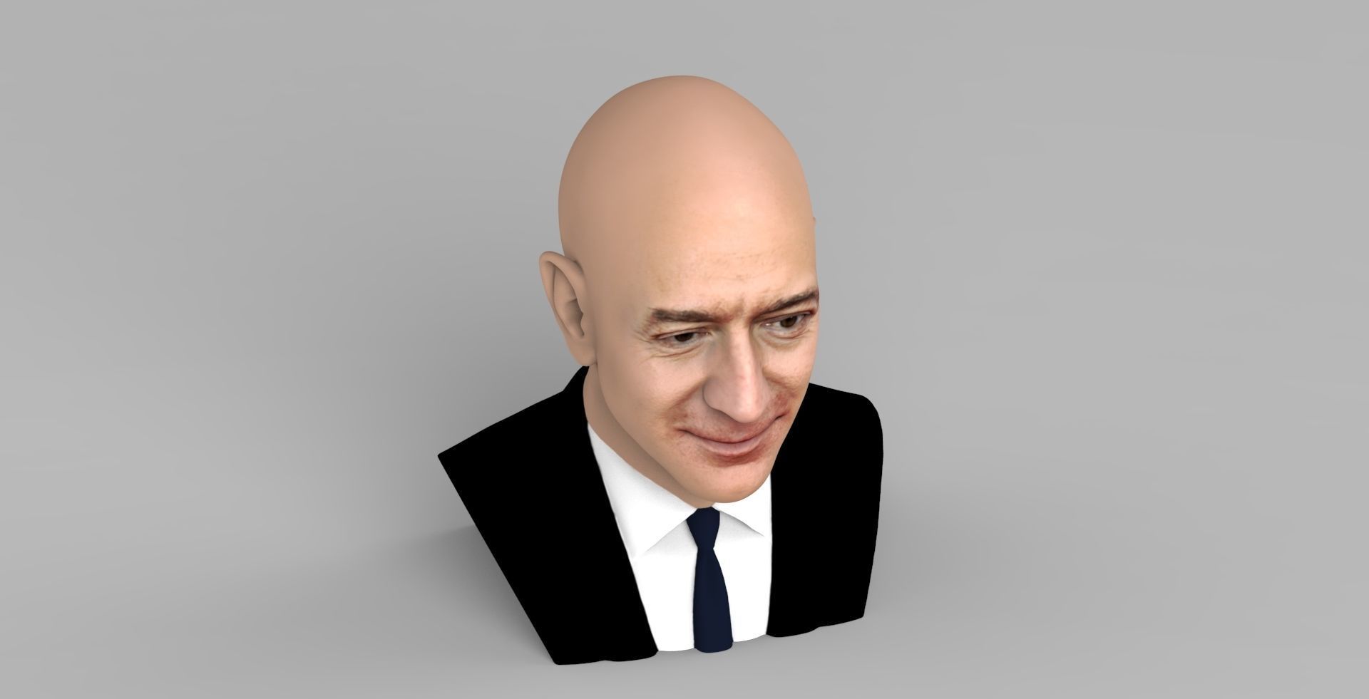 Jeff Bezos bust ready for full color 3D printing 3D print model_10