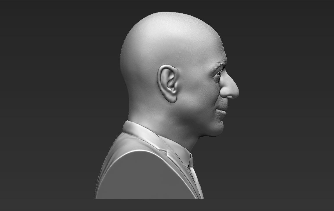 Jeff Bezos bust ready for full color 3D printing 3D print model_31