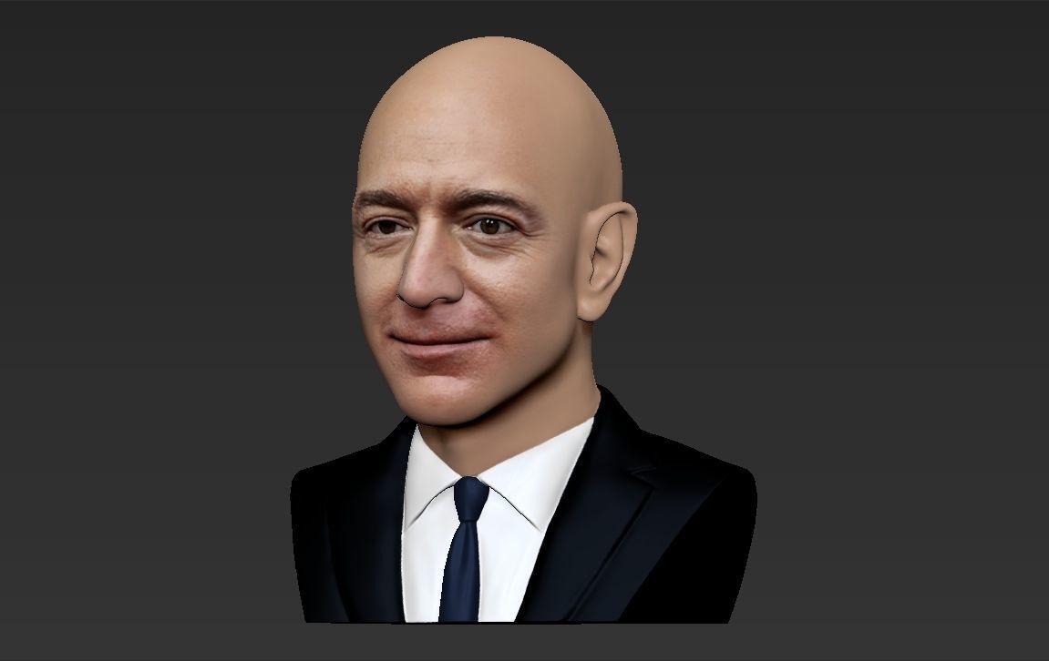 Jeff Bezos bust ready for full color 3D printing 3D print model_18