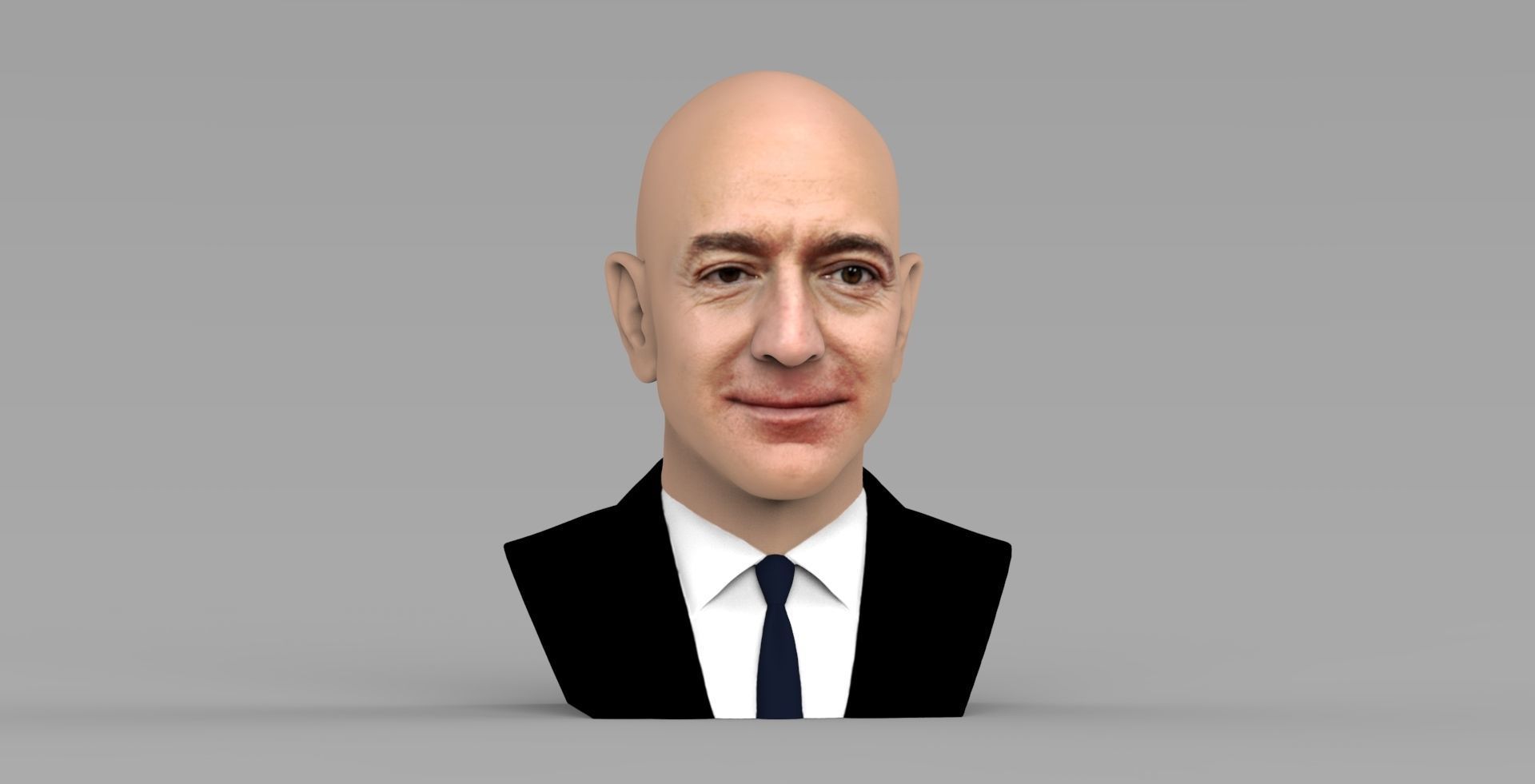 Jeff Bezos bust ready for full color 3D printing 3D print model_9
