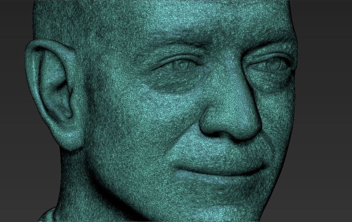 Jeff Bezos bust ready for full color 3D printing 3D print model_48