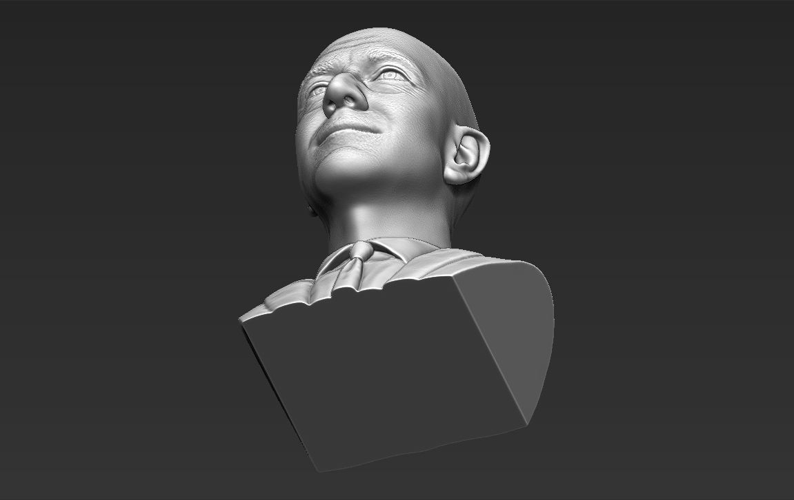 Jeff Bezos bust ready for full color 3D printing 3D print model_40