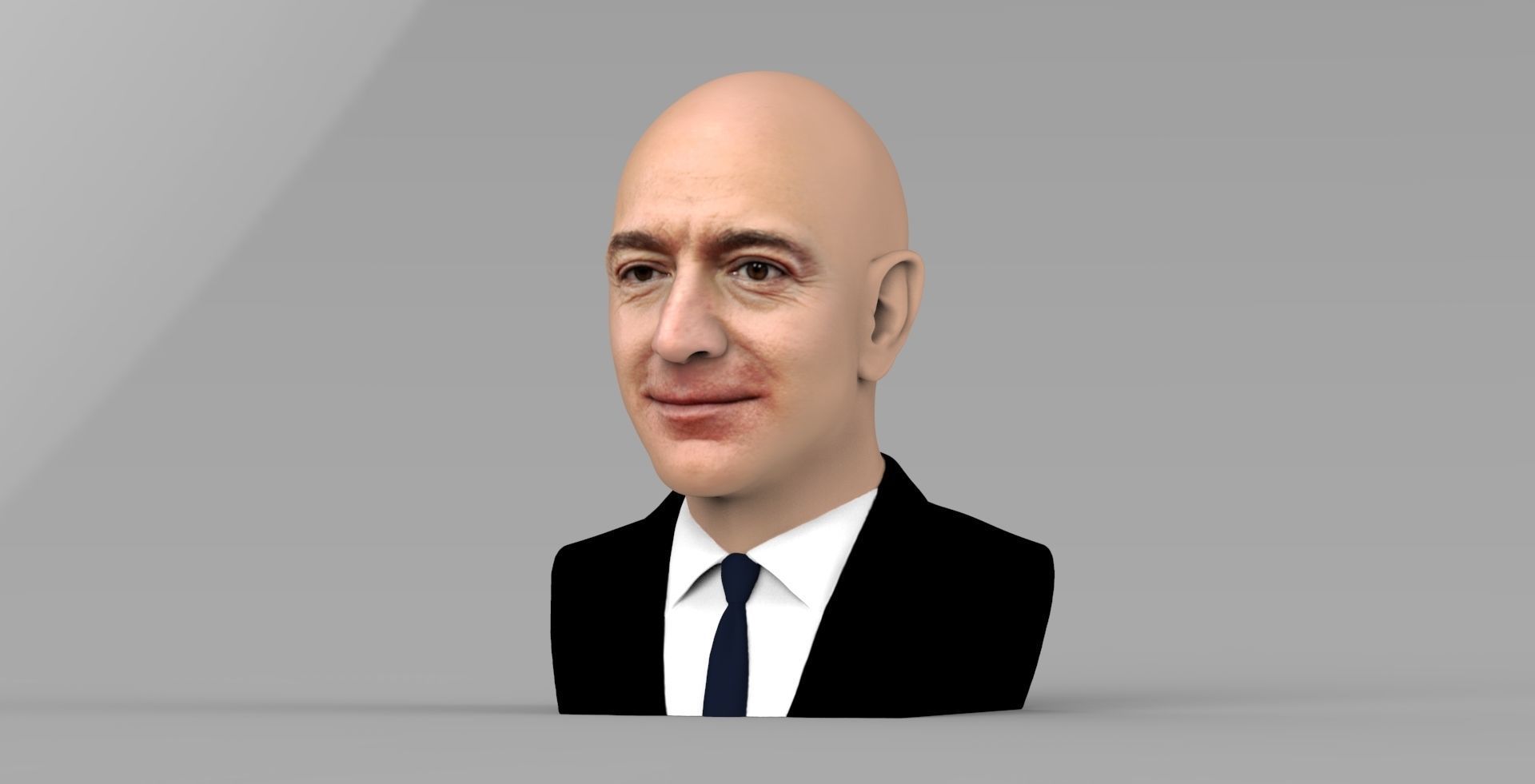 Jeff Bezos bust ready for full color 3D printing 3D print model_1