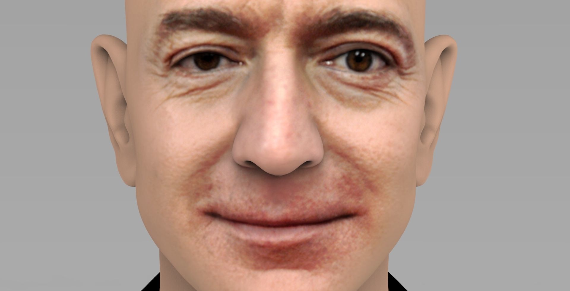 Jeff Bezos bust ready for full color 3D printing 3D print model_12