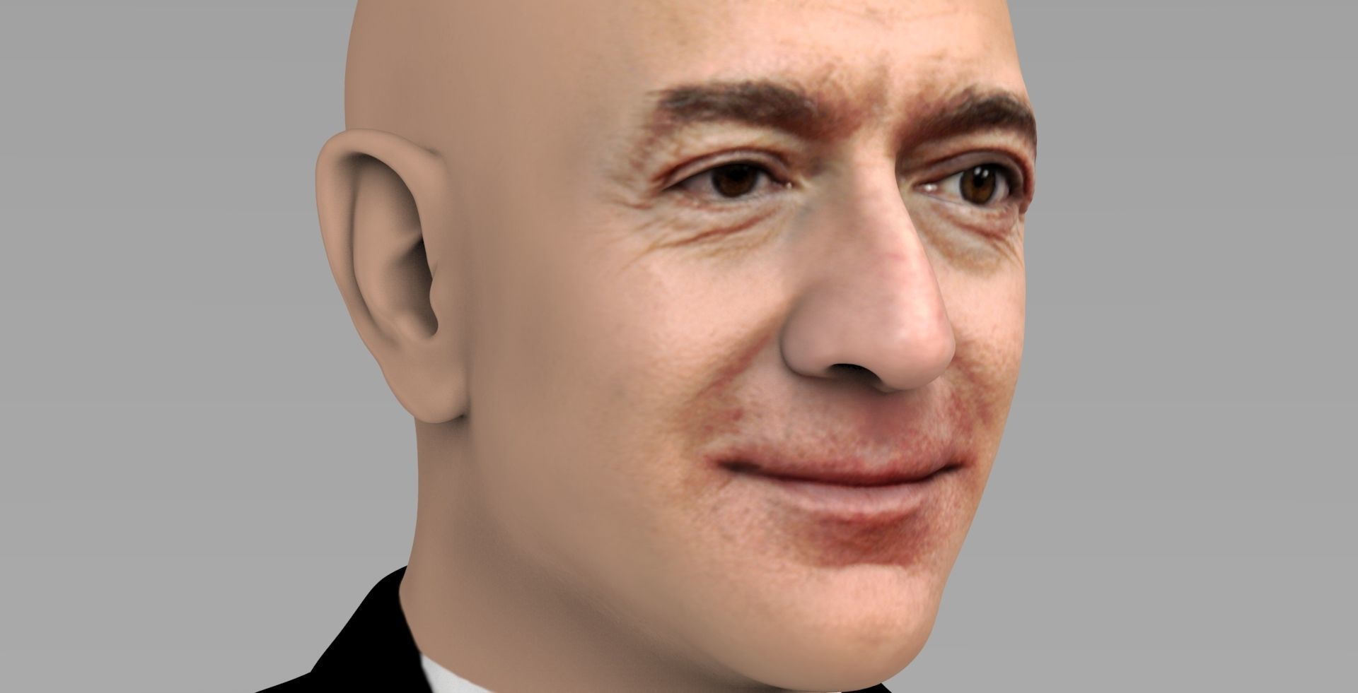 Jeff Bezos bust ready for full color 3D printing 3D print model_14