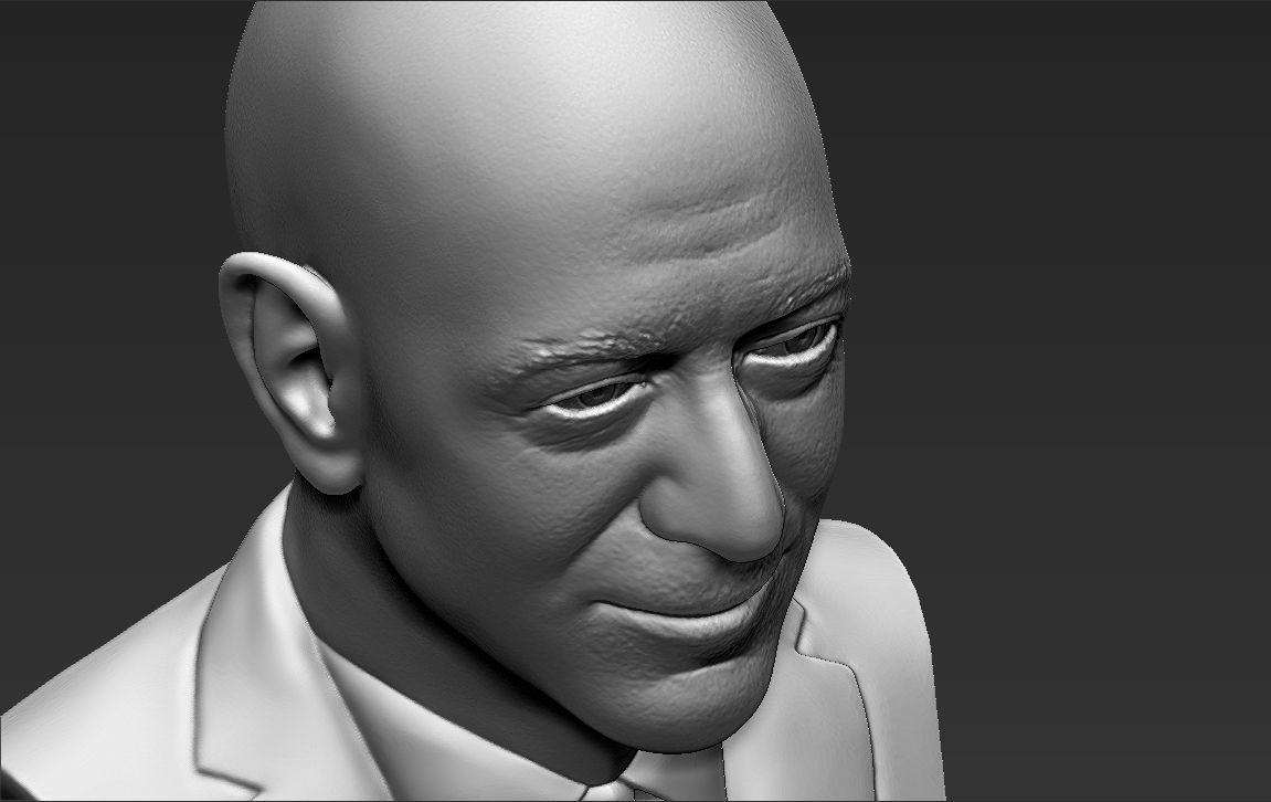 Jeff Bezos bust ready for full color 3D printing 3D print model_45