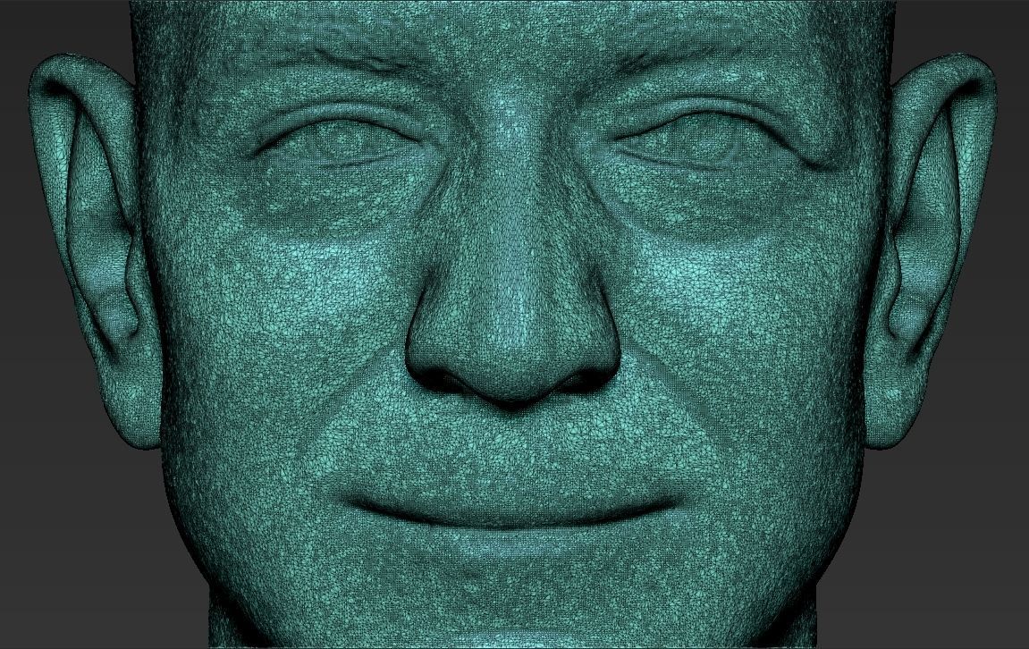 Jeff Bezos bust ready for full color 3D printing 3D print model_47