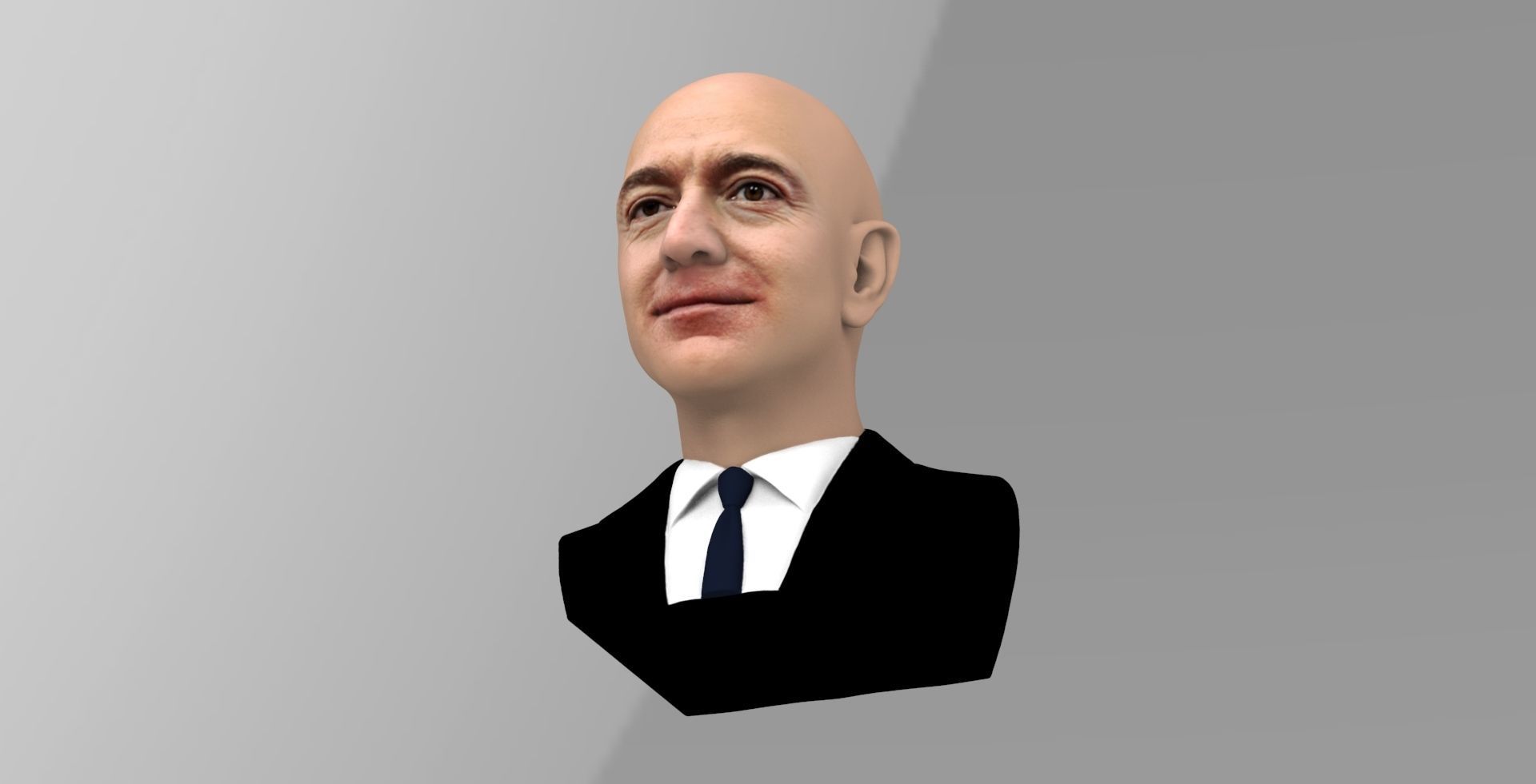 Jeff Bezos bust ready for full color 3D printing 3D print model_16