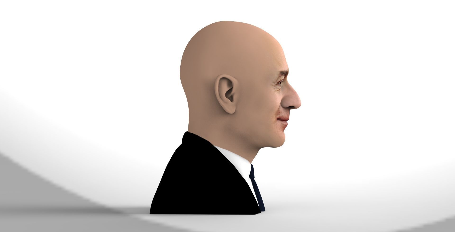 Jeff Bezos bust ready for full color 3D printing 3D print model_7