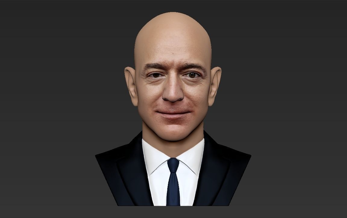 Jeff Bezos bust ready for full color 3D printing 3D print model_17
