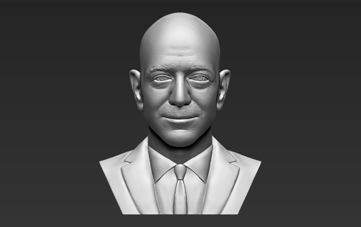 Jeff Bezos bust ready for full color 3D printing 3D print model_24