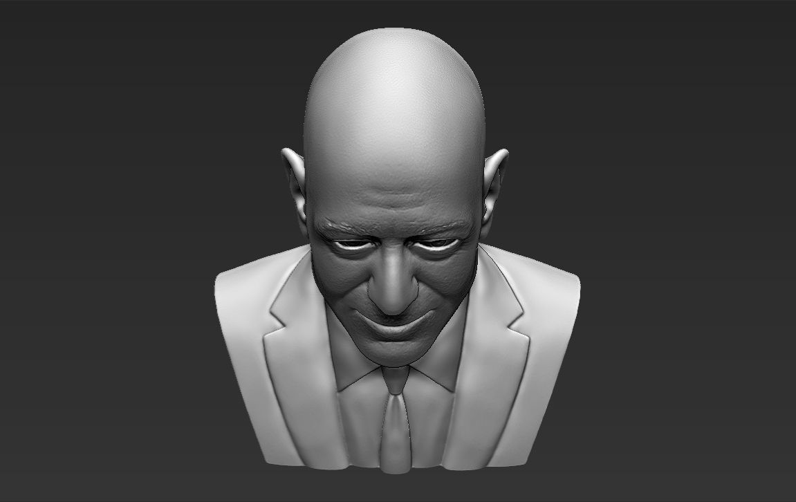Jeff Bezos bust ready for full color 3D printing 3D print model_37