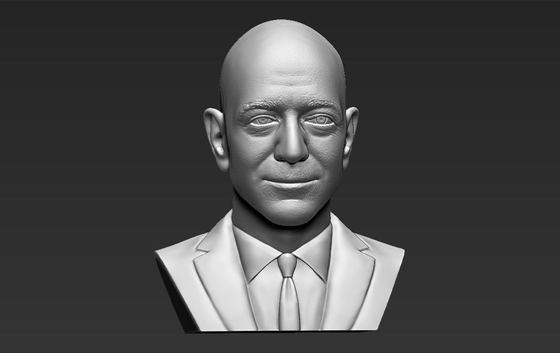 Jeff Bezos bust ready for full color 3D printing 3D print model_34
