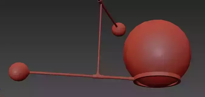 CONTRAPESSO 8 GLOBE LED PENDANT 3D model