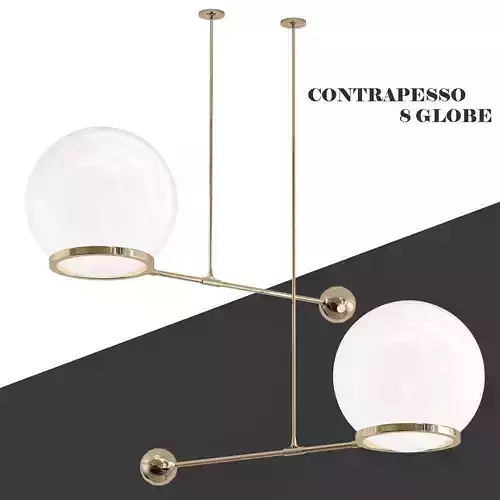 CONTRAPESSO 8 GLOBE LED PENDANT