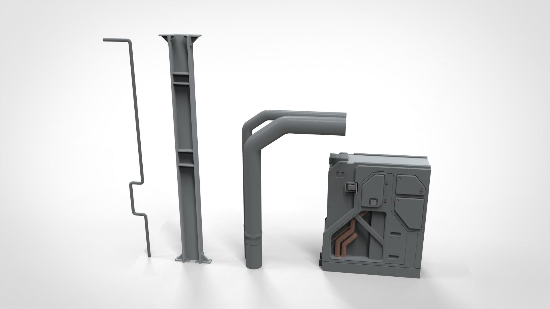 Sci-Fi architecture Elements collection 21 3D model_6