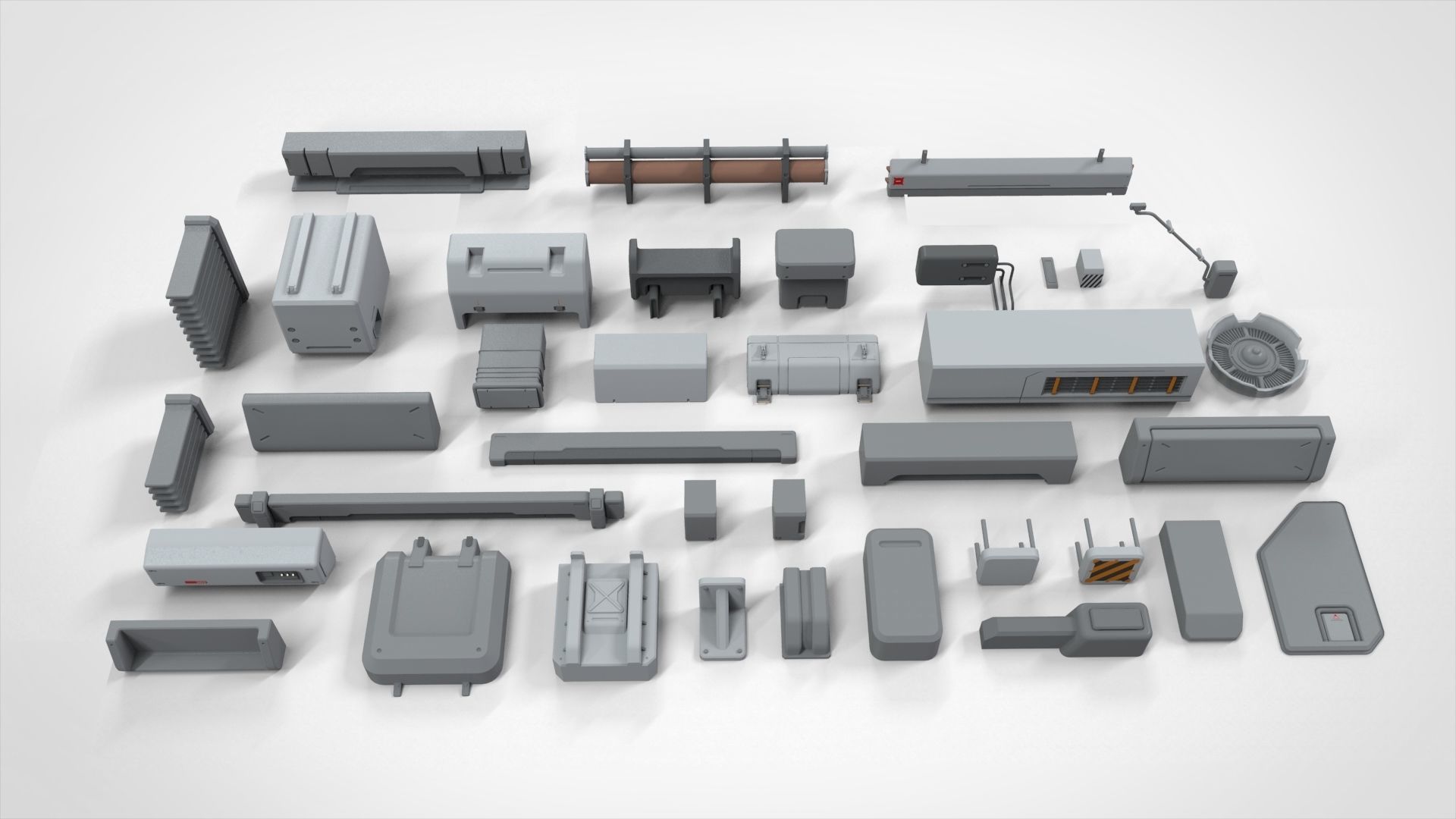 Sci-Fi architecture Elements collection 21 3D model_11