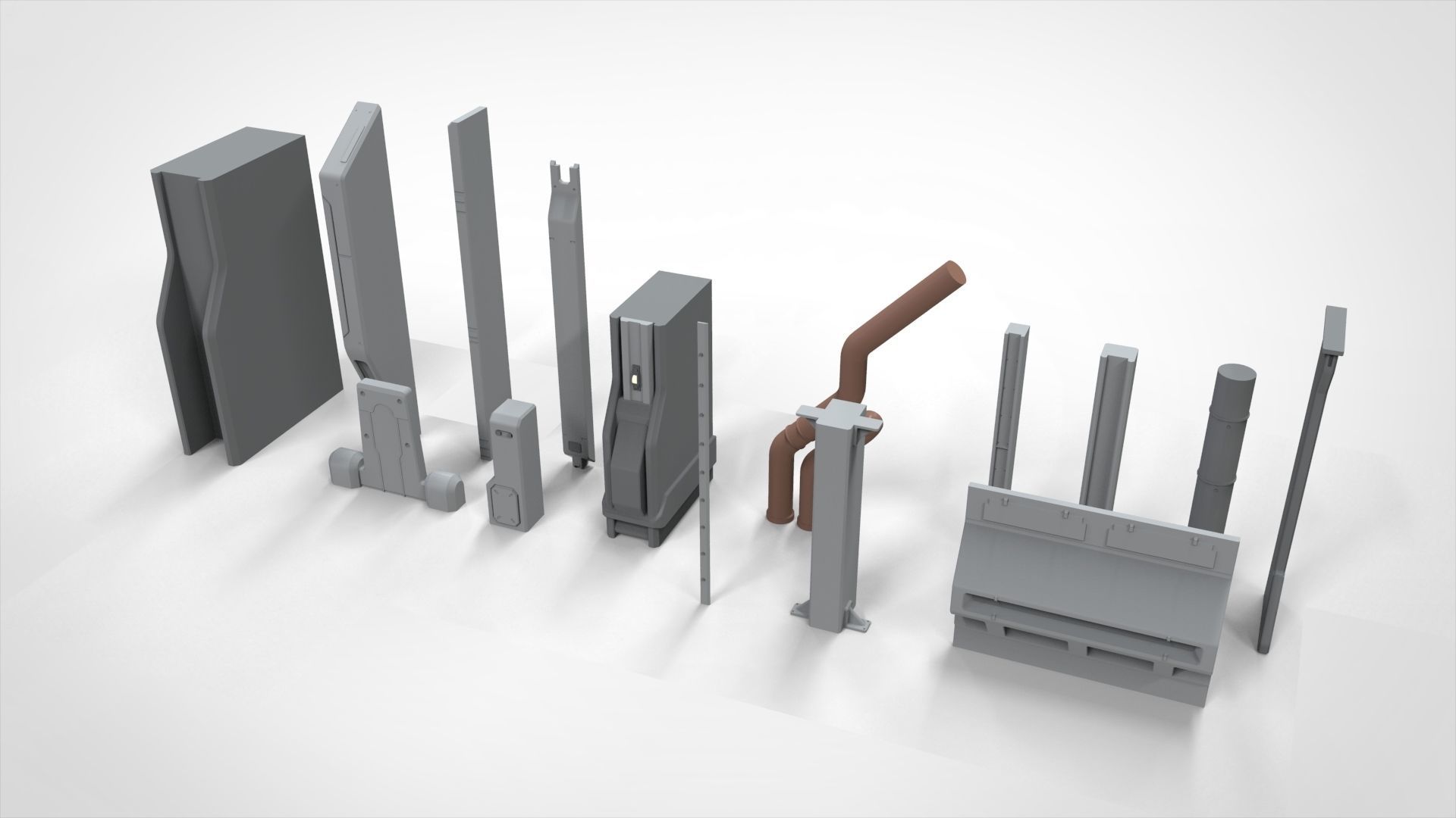 Sci-Fi architecture Elements collection 21 3D model_3