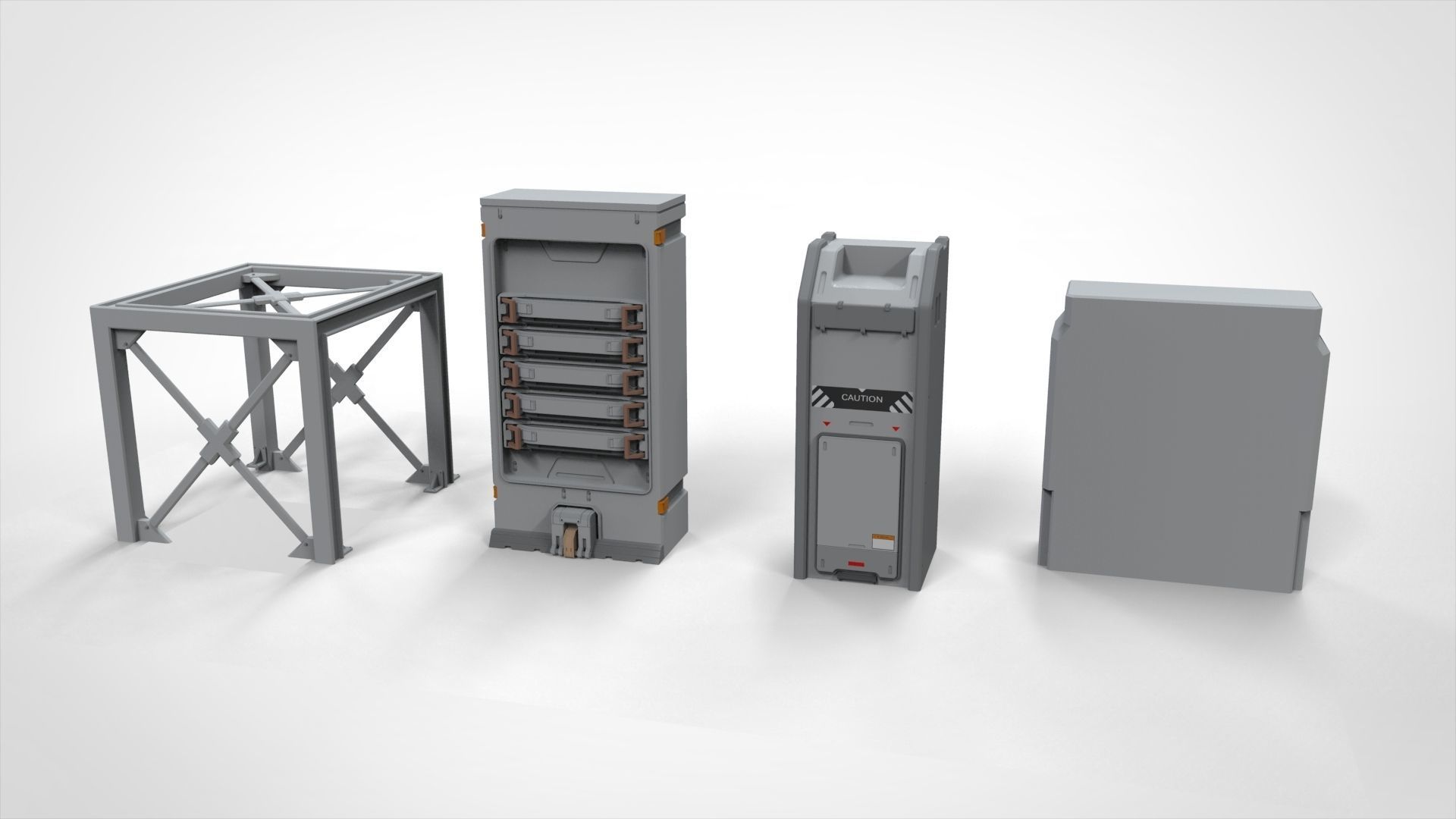 Sci-Fi architecture Elements collection 21 3D model_5