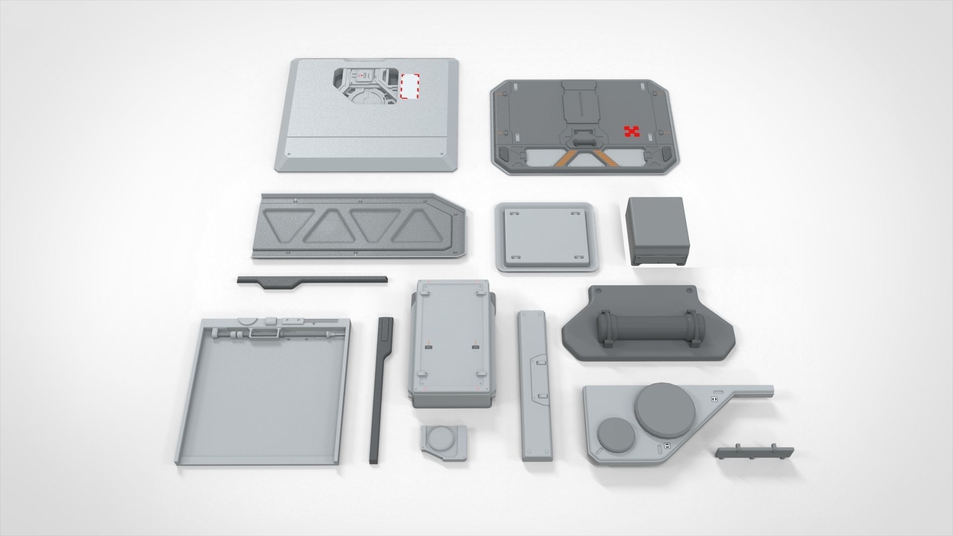 Sci-Fi architecture Elements collection 21 3D model_7