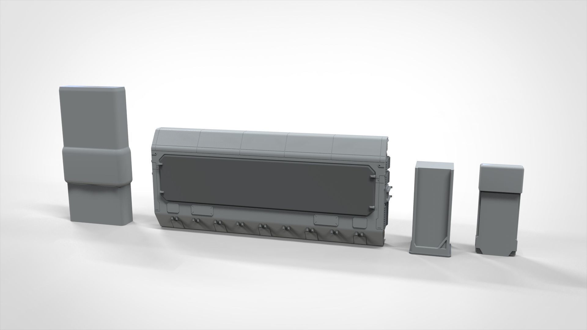 Sci-Fi architecture Elements collection 21 3D model_2