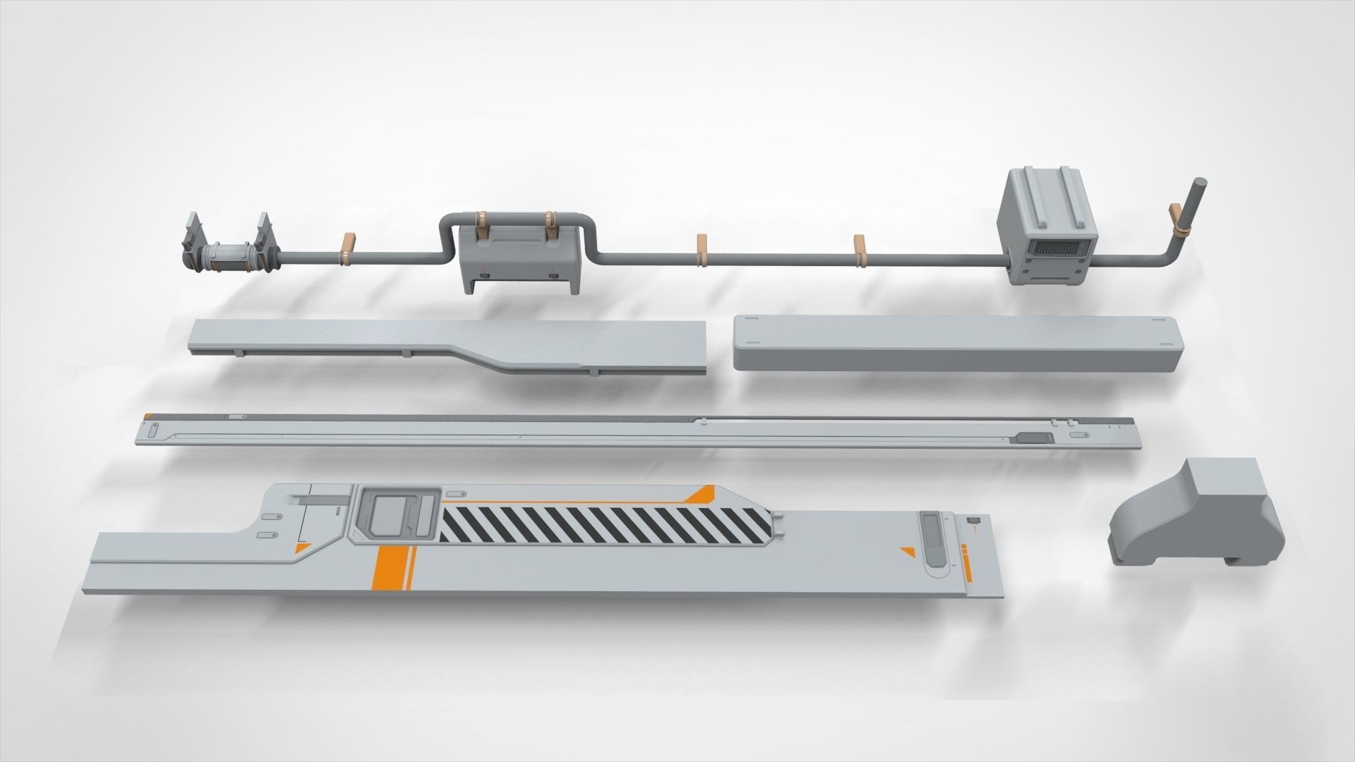 Sci-Fi architecture Elements collection 21 3D model_9