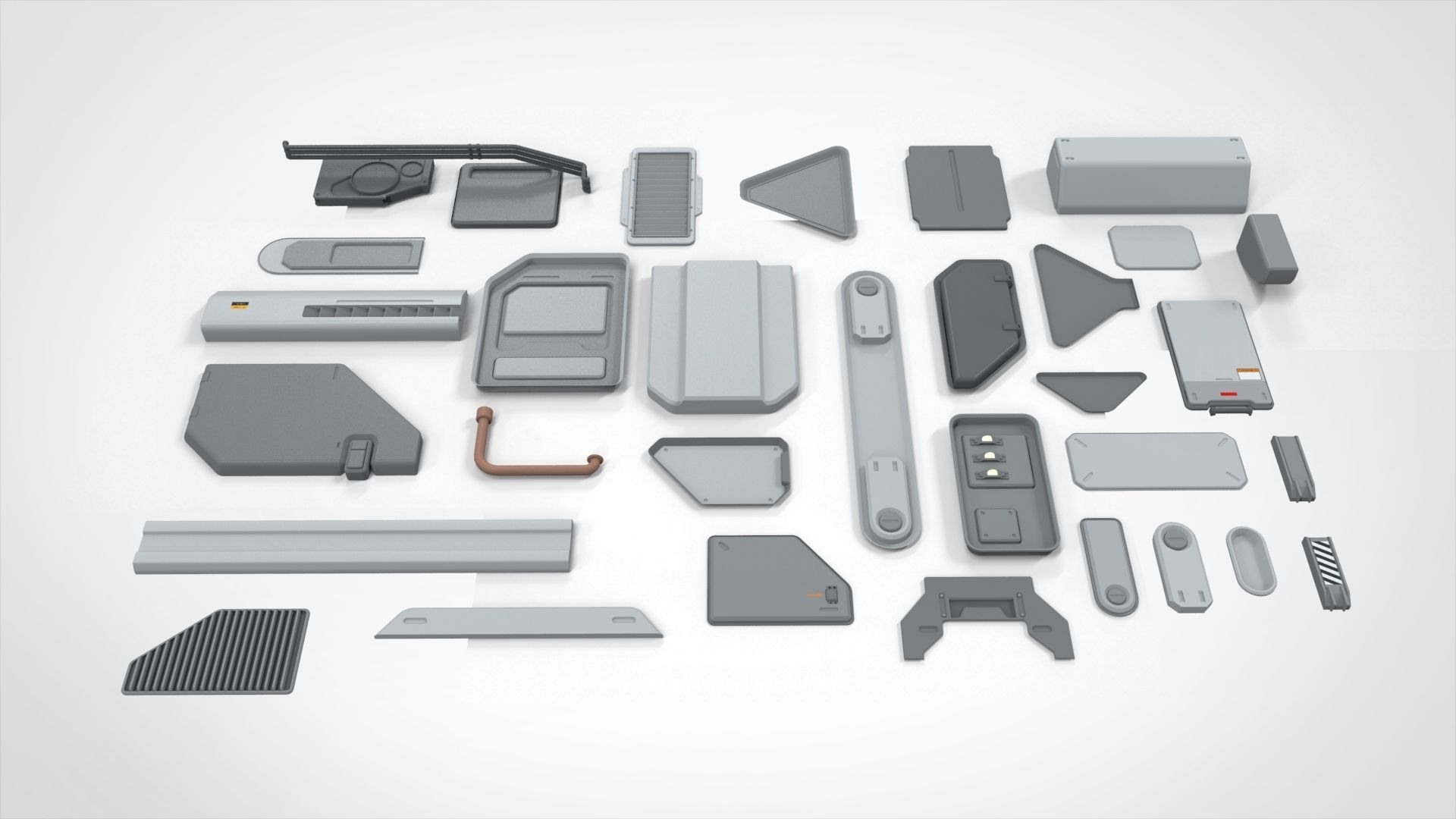 Sci-Fi architecture Elements collection 21 3D model_13