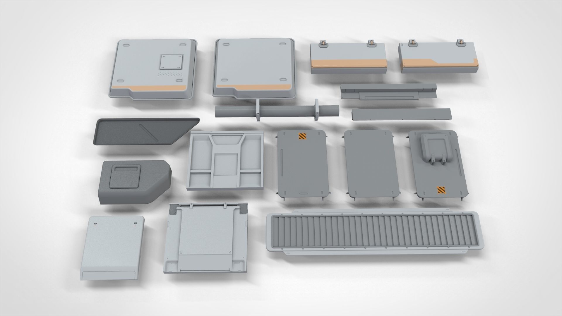 Sci-Fi architecture Elements collection 21 3D model_10