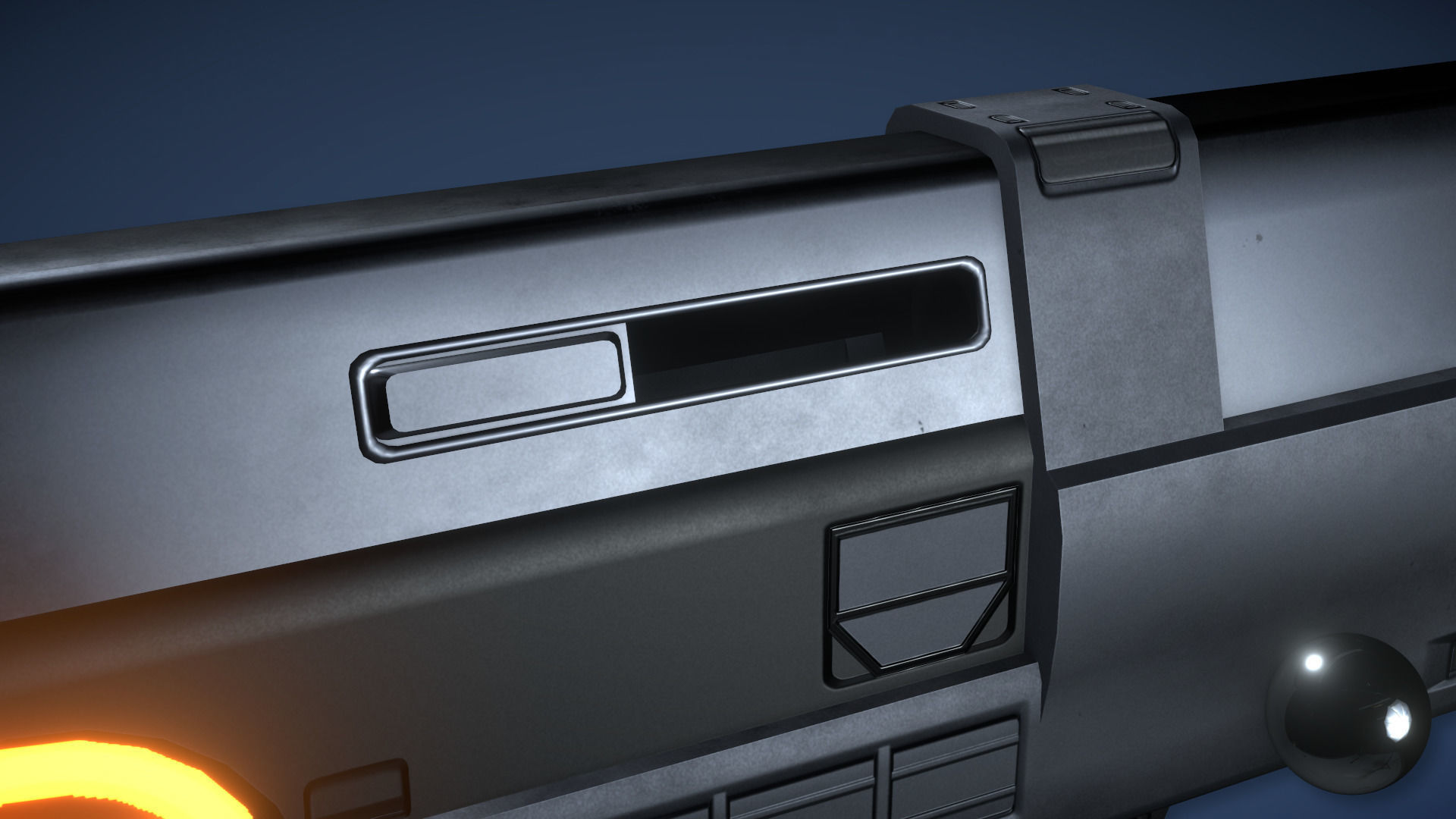 Futuristic Assault Rifle Low-poly 3D model_7