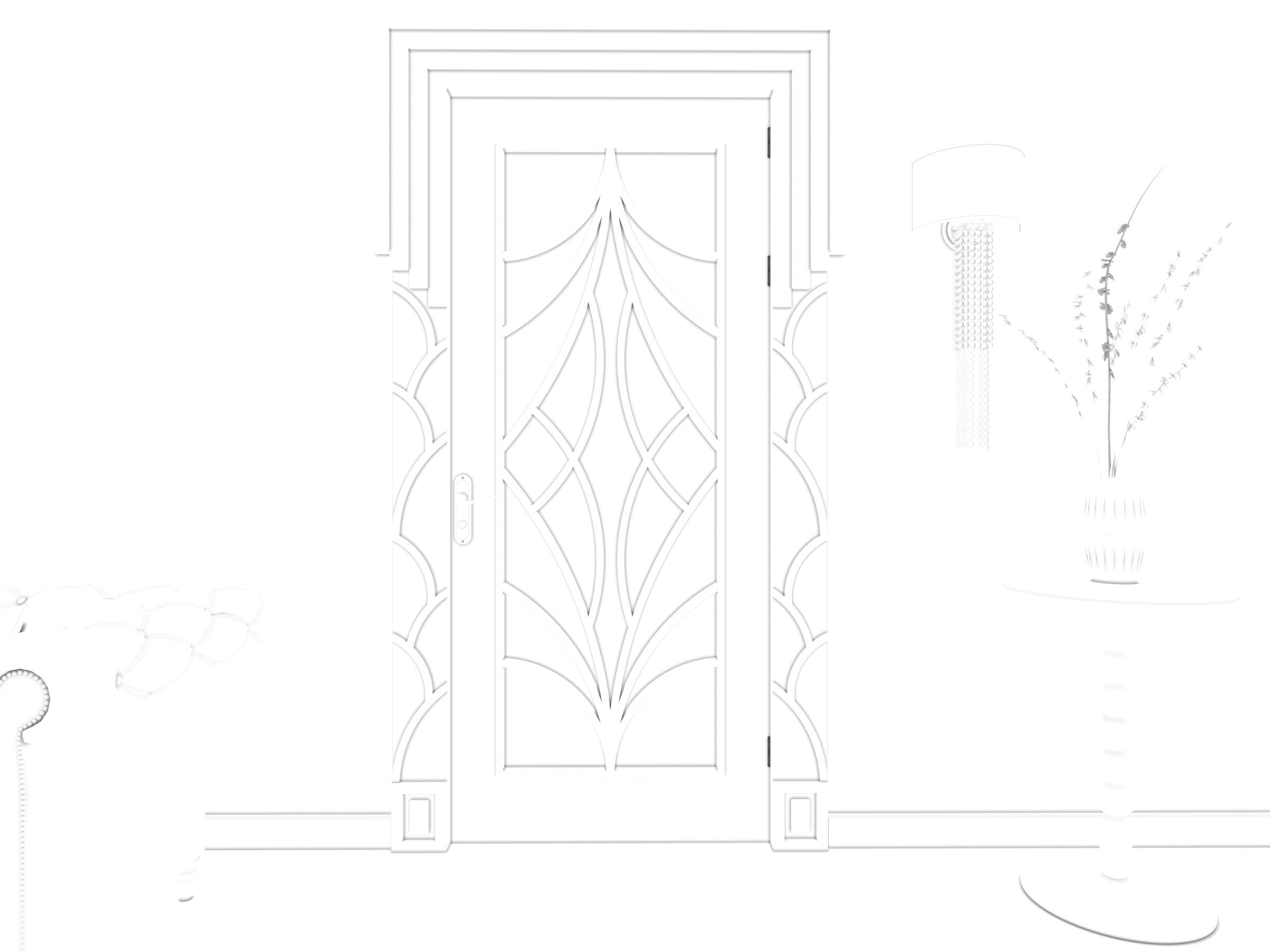 DOOR MODERN 5 3D model_4