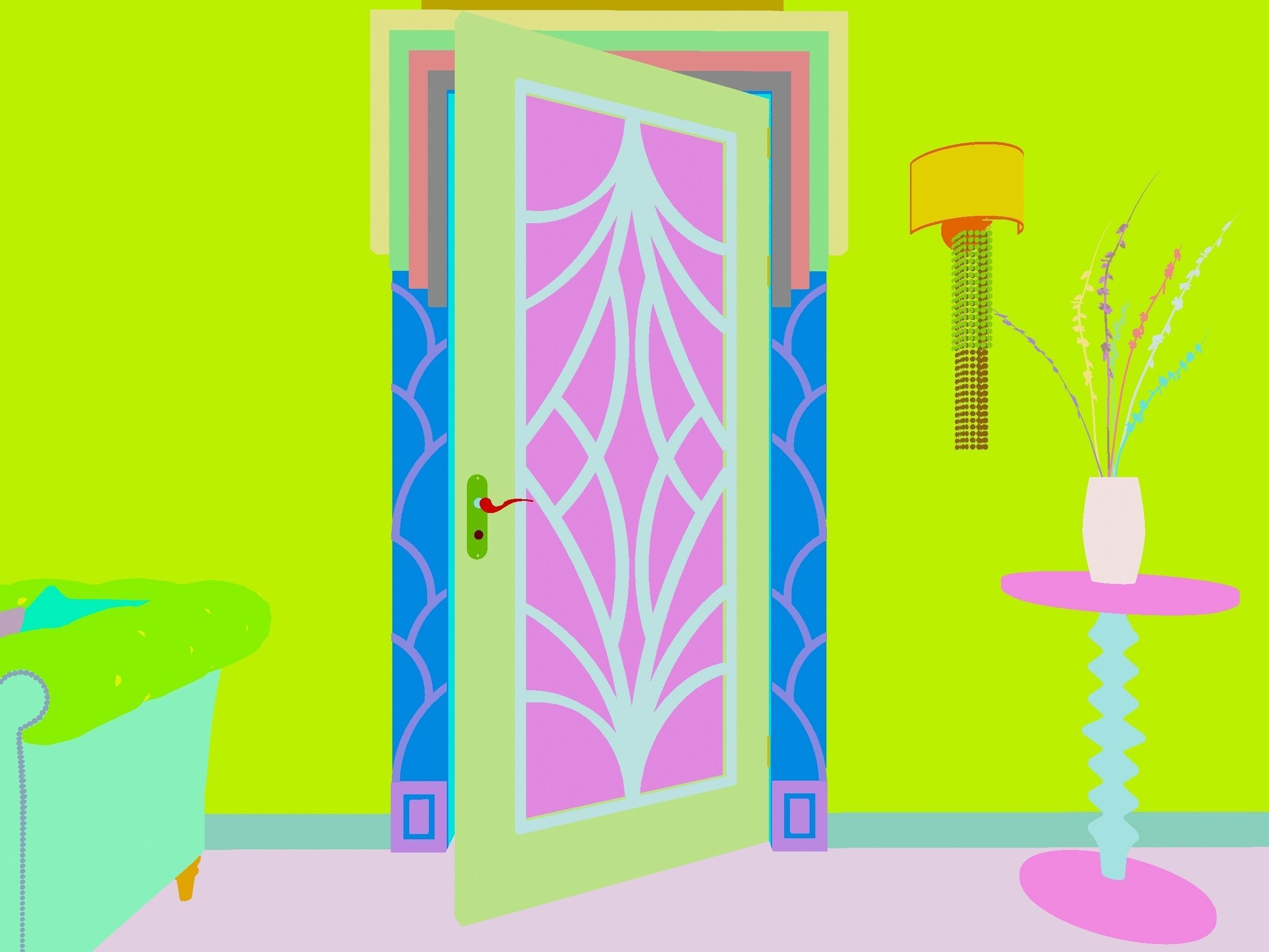 DOOR MODERN 5 3D model_3