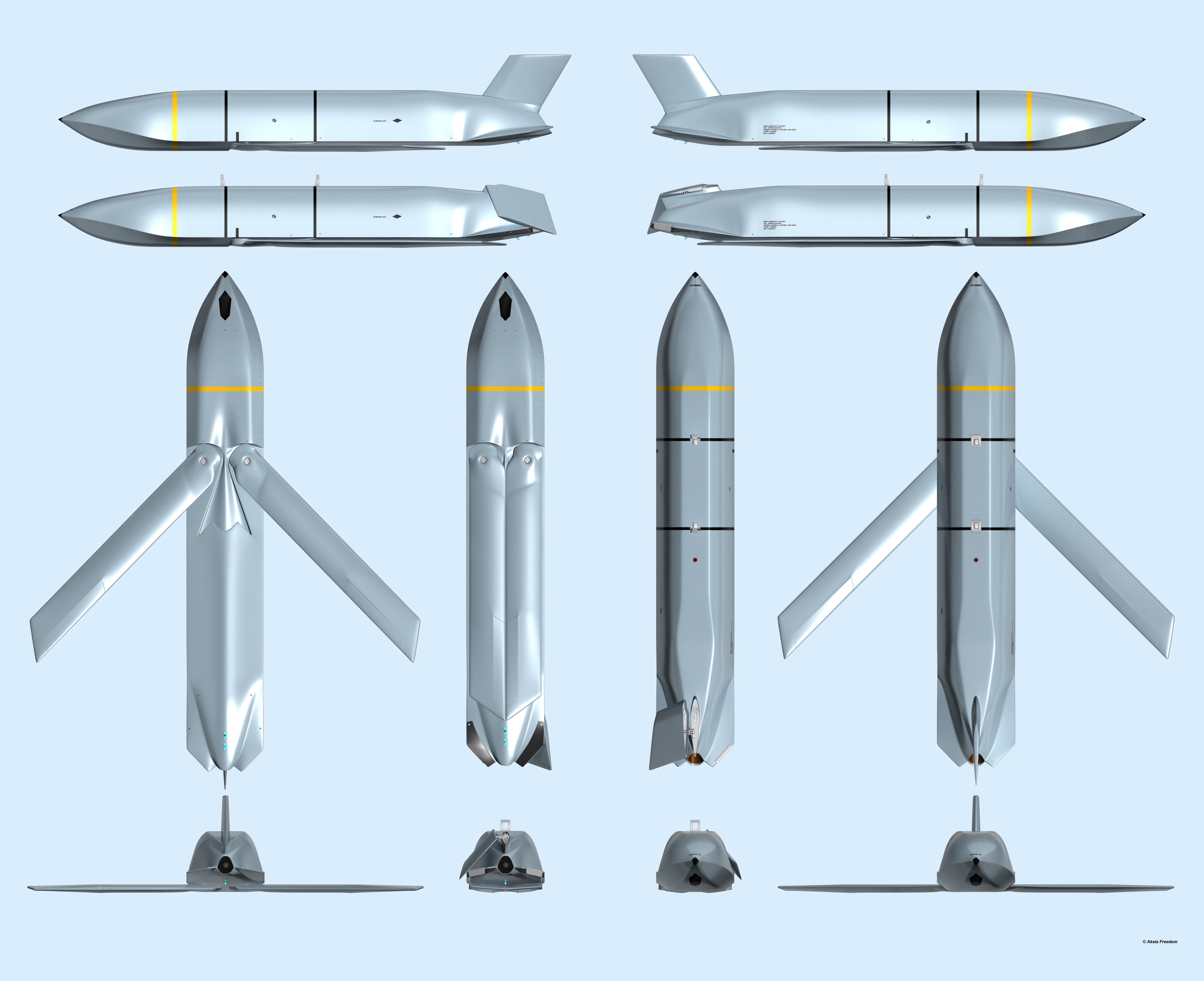 AGM-158 Missile 3D model_10