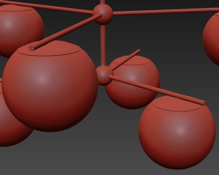 Modern Flush Mount Lighting 3D model_4