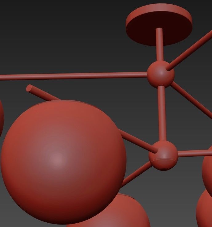 Modern Flush Mount Lighting 3D model_3