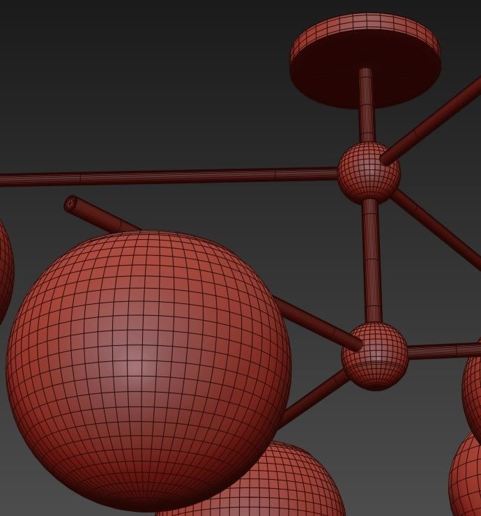 Modern Flush Mount Lighting 3D model_2