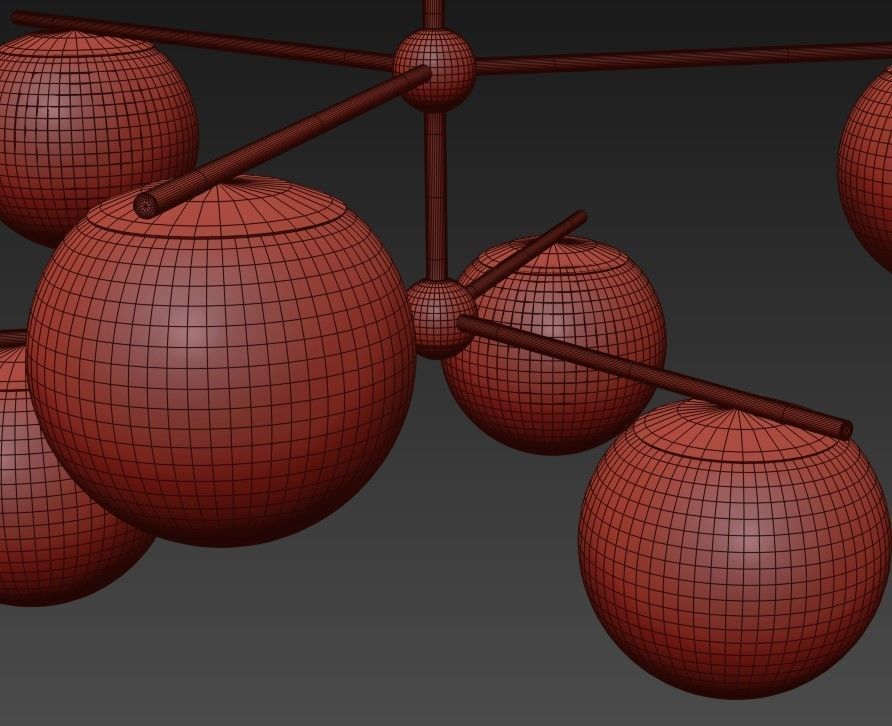 Modern Flush Mount Lighting 3D model_5