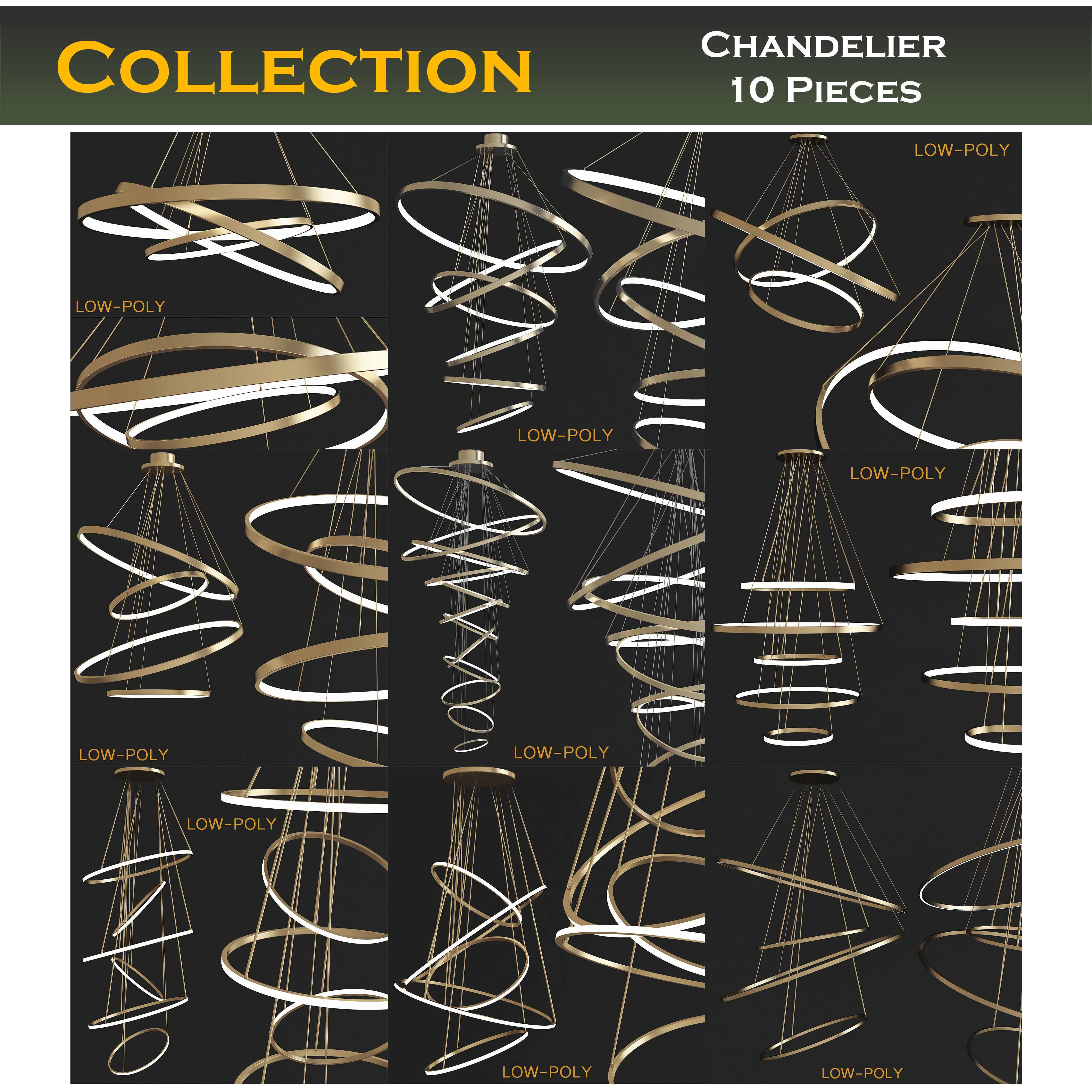 chandelier collection 100 3d models  _2