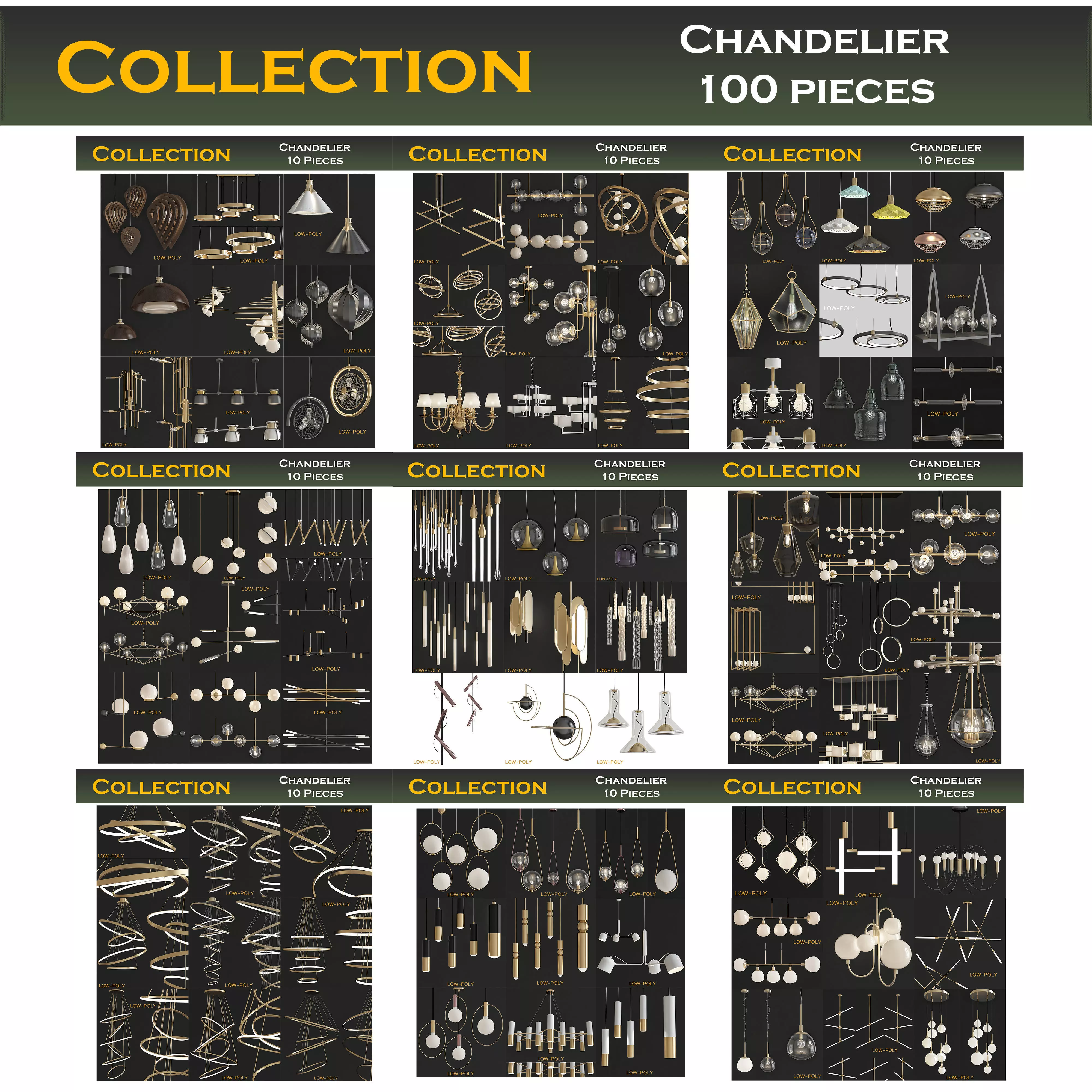 chandelier collection 100 3d models  _0