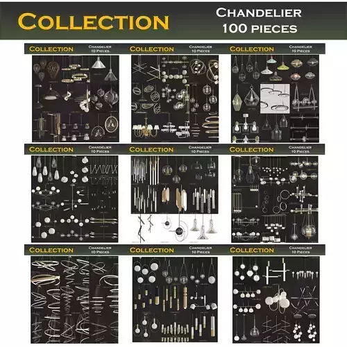 chandelier collection 100 3d models  