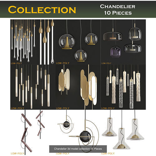 chandelier collection 100 3d models  3D Model Pack 5