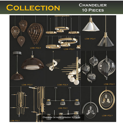 chandelier collection 100 3d models  3D Model Pack 7