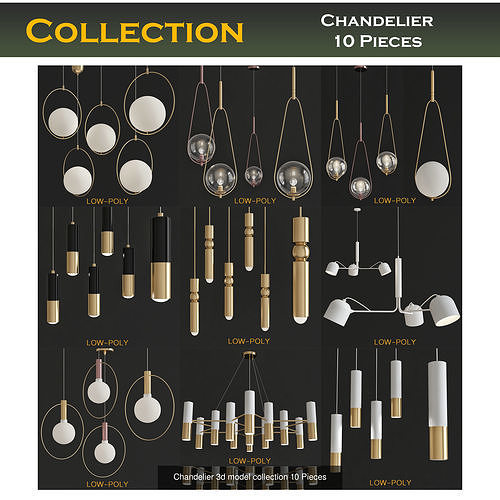 chandelier collection 100 3d models  3D Model Pack 2